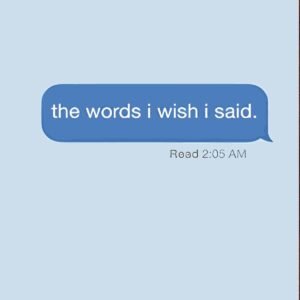 The Words I Wish I Said